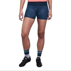 Pearl Izumi Womans XL 4 Inch Studio Shorts Cycling Running Navy Phylite Graphics